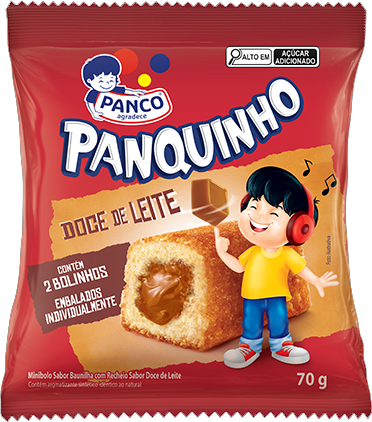 Bolinho Baunilha Com Doce De Leite 70g Panco