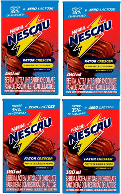 Kit 4 Achocolatado Zero Lactose 180ml Nescau