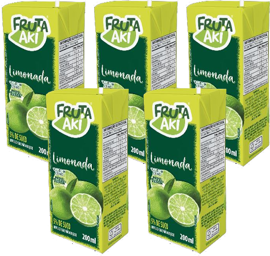 Kit 5 Suco Limonada 200 ml Fruta Aki