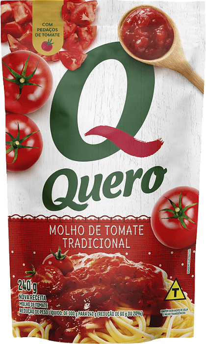 Molho De Tomate Tradicional 240g Quero