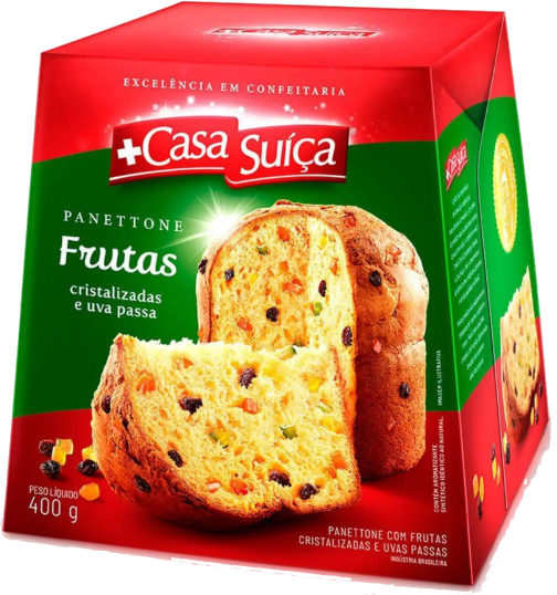 Panettone De Frutas Tradicional (Sem Caixa) 400g Casa Suíça