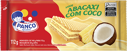 Biscoito Wafer Abacaxi Com Coco 112g Panco