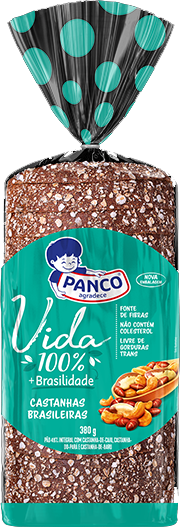 Pão De Forma Vida Castanhas Brasileiras 380g Panco