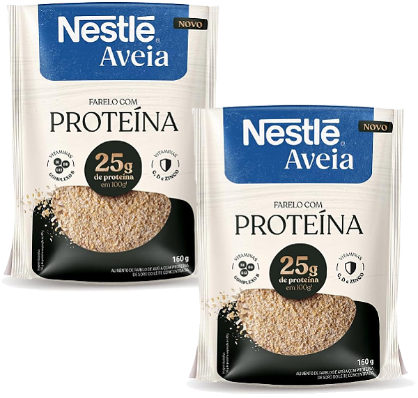 Kit 2 Farelo de Aveia Com 25g Proteína 160g Nestlé