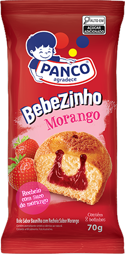 Bolinho Bebezinho Morango 70g Panco