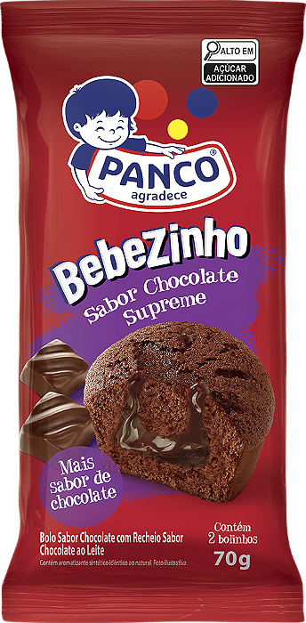 Bolinho Bebezinho Chocolate Supreme 70g Panco