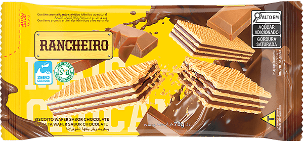 Biscoito Wafer Chocolate 78g Rancheiro