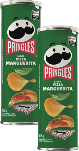 Kit 2 Chips Batata Pizza Marguerita 105g Pringles