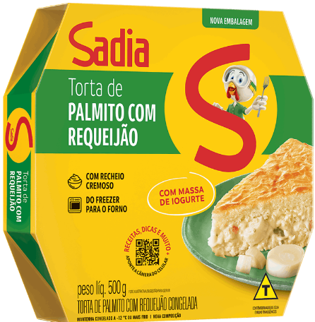 Torta De Palmito e Requeijão 500g Sadia