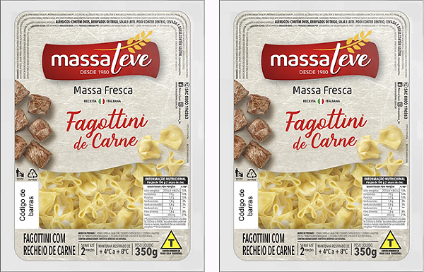 Kit 2 Fagottini De Carne 350g Massa Leve