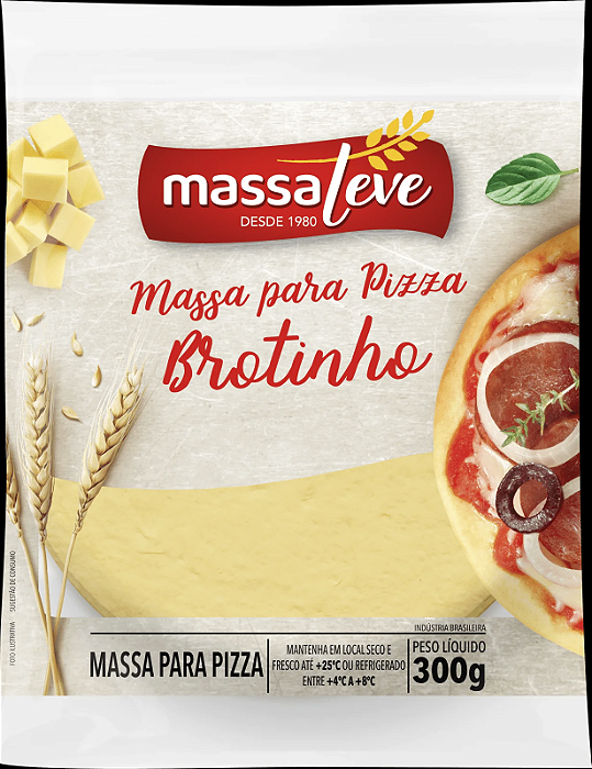 Massa Pizza Brotinho 300g Massa Leve