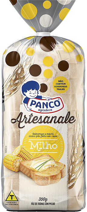 Pão De Forma Artesanale Milho 350g Panco