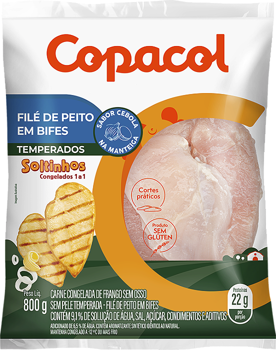 File De Peito De Frango Bife Cebola Na Manteiga 800g Copacol