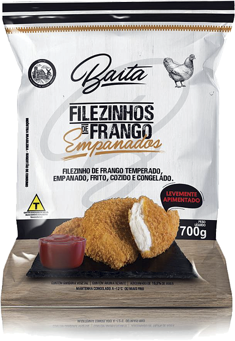 Filezinho De Frango Empanado Apimentado 700g Baita