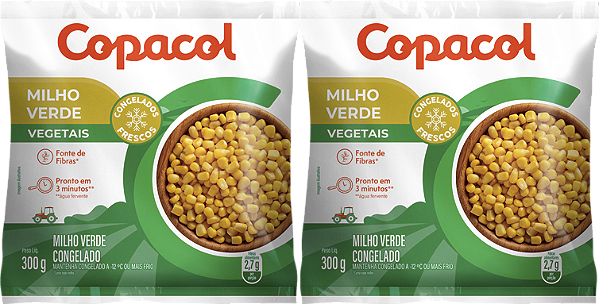 Kit 2 Milho Verde Congelada 300g Copacol