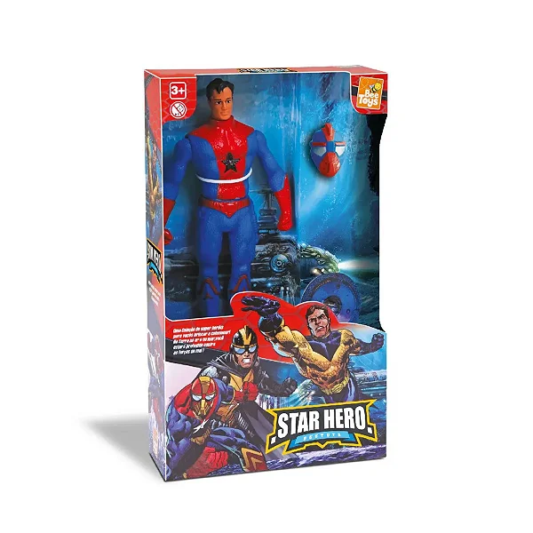 BONECO ARTICULADO STAR HERO AZUL EC ST