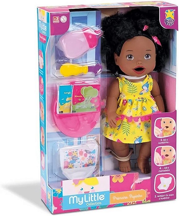 BONECA MY LITTLE COLLECTION PRIMEIRA PAPINHA (NEGRA) EC ST