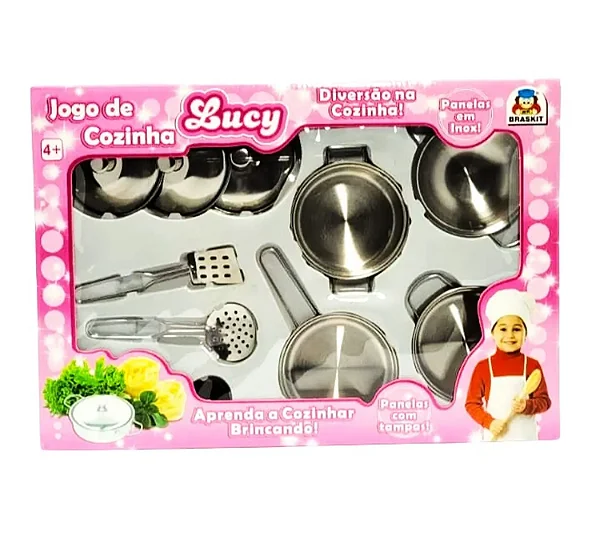 JOGO DE COZINHA LUCY INOX - C/3 TAMPAS EC ST