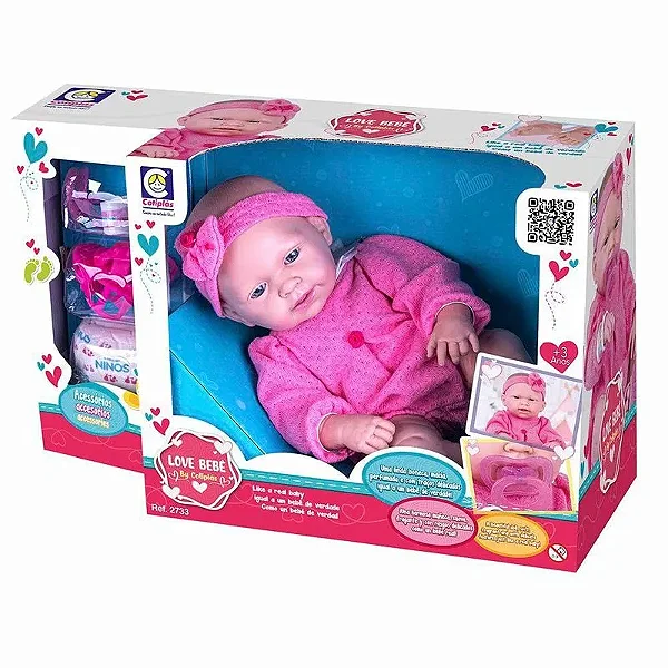 BONECA LOVE BEBE BY COTIPLAS ACESSORIOS