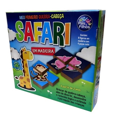 QUEBRA CABEÇA SAFARI UNICA 32 PÇS EC ST