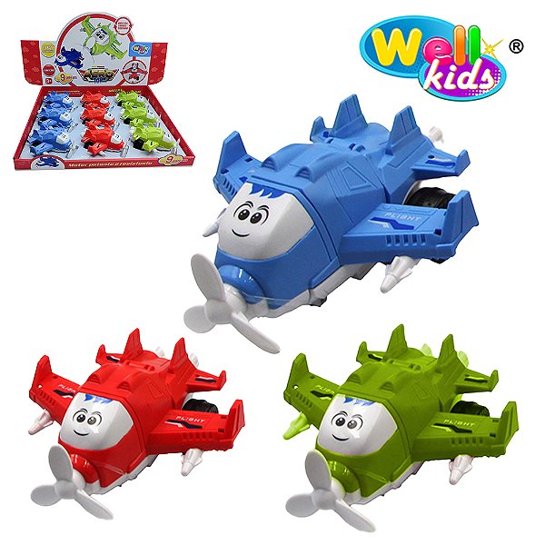 AVIAO DE FRRICCAO TRANSFORMA EM ROBO SMILING WELLMIX