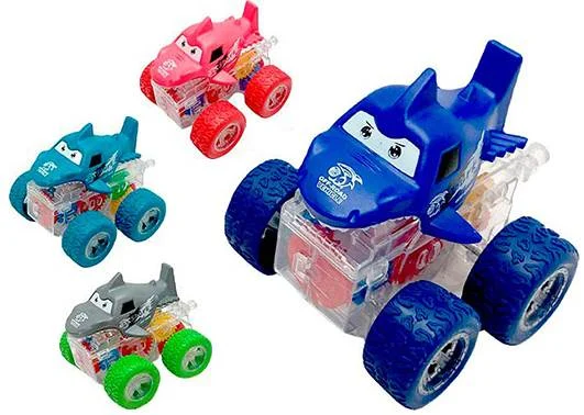 CARRO A FRICCAO COM LUZ 360 LIGHT SHARK SRT COR