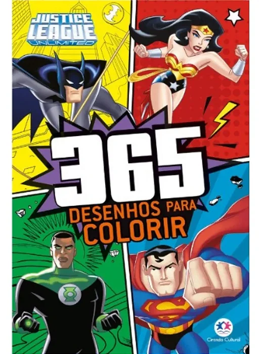 LIVRO LIGA DA JUSTIÇA 365 DESENHOS PARA COLORIR