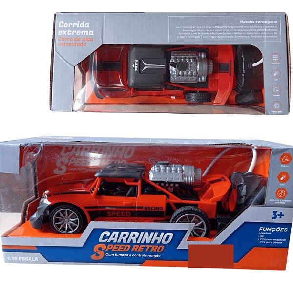 CARRINHO DE CONTROLE REMOTO SPEED 20CM VERM