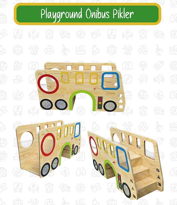 PLAYGROUND ONIBUS PIKLER 1.500mm(C) x 750mm(A) x 500m(L) CT 1699