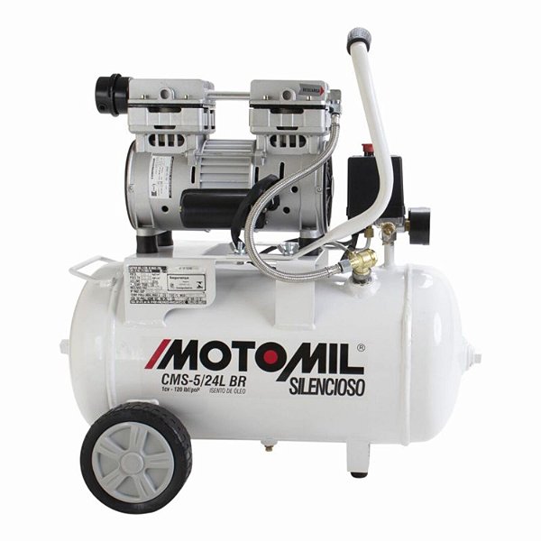 Motocompressor Silencioso CMS-5/24BR 120PSI 127V GMEG - MOTOMIL