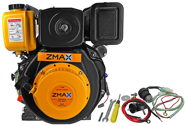 Motor Estacionário Diesel 7HP 4T Partida Elétrica Pro- ZMAX