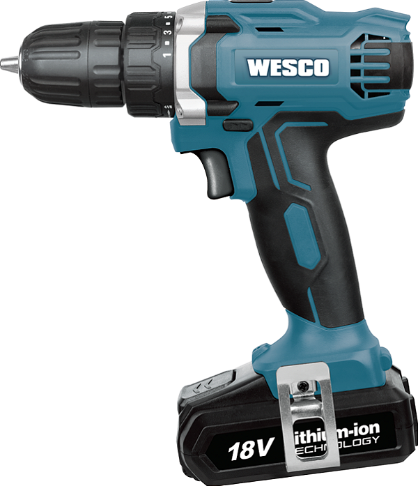 Parafusadeira e Furadeira 10mm 18V - Potente e Compacta - POSITEC - WESCO