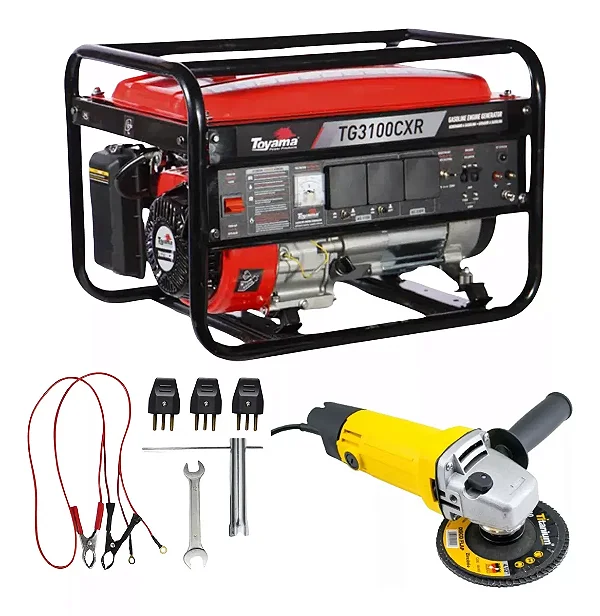 Kit Gerador de Energia 3.1KVA TG3100CXR com Esmerilhadeira - TOYAMA