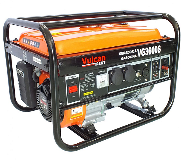 Gerador a Gasolina 7HP 208CC VG3600S Bivolt Partida Manual - VULCAN