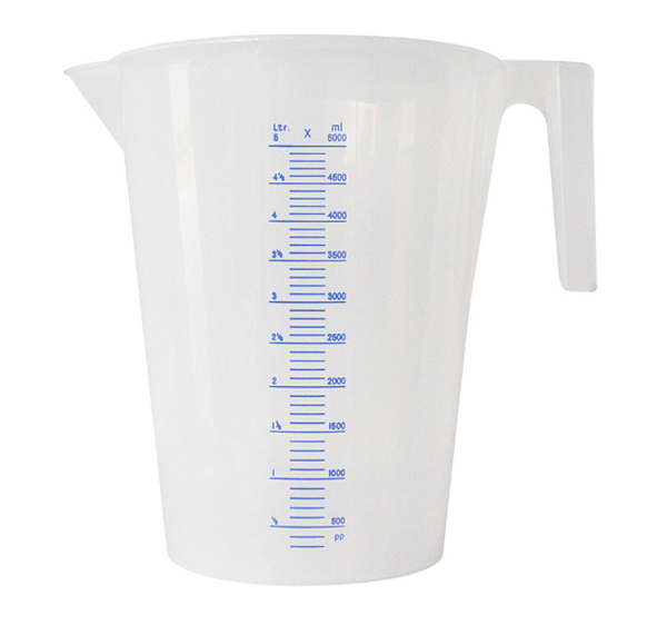 Jarra de Polipropileno Branca 5L com Escala Alto Relevo - BREMEN