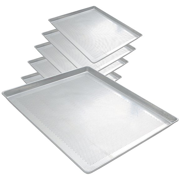 Kit com 2 Assadeiras Perfuradas 58x70cm Alumínio 0,8mm - IMECA