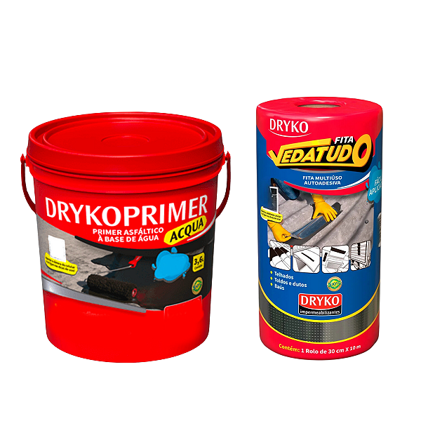 Kit Drykoprimer Acqua 3,6L + Fita Vedatudo 30cm - DRYKO
