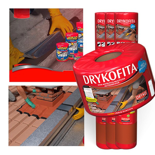 Fita Vedatudo Terracota 10cm – Vedação e Impermeabilização - DRYKO IMPERMEABILIZANTES