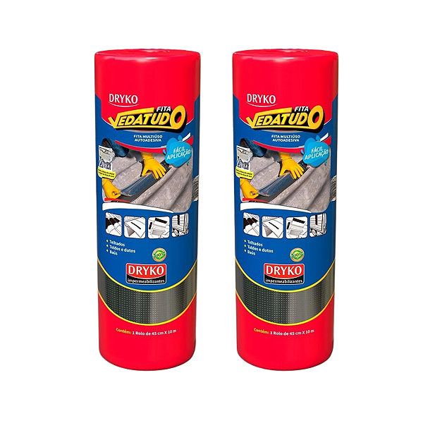 Kit 2 Fitas Multiuso Autoadesiva 45cm – Impermeabilização - DRYKO IMPERMEABILIZANTES