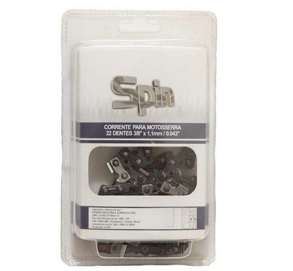 Corrente Loop 22 Dentes 3/8 x 1,1mm para Motosserra 170 - VULCAN