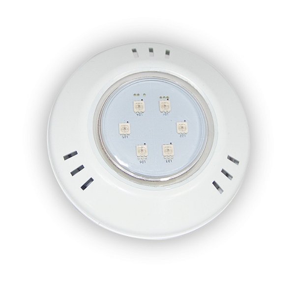 Hiper LED 9W RGB Digital para Iluminação Subaquática de Piscina- BRUSTEC