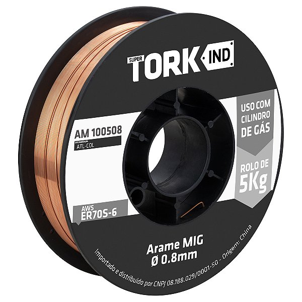 ARAME PARA SOLDA MIG 0,8MM ROLO 5KG - TORK