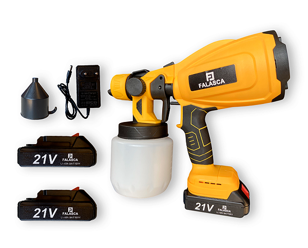 PISTOLA DE PINTURA ELÉTRICA A BATERIA PP21B2 21V COM DUAS BATERIAS F04 4981 - FALASCA