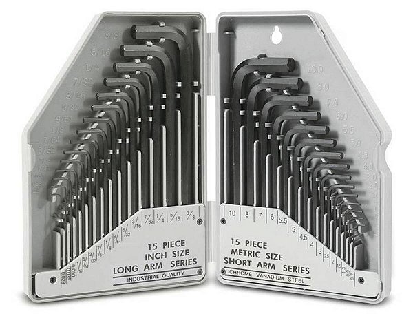 JOGO DE CHAVES ALLEN COM 30 PEÇAS EM MILÍMETROS 374,0002 - AMATOOLS - NOLL