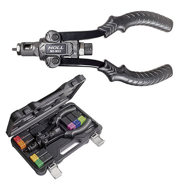 REBITADOR PROFISSIONAL PARA REBITE PARAFUSO 11"  M3 A M12 COM MALETA 62,0004 - AMATOOLS - NOLL