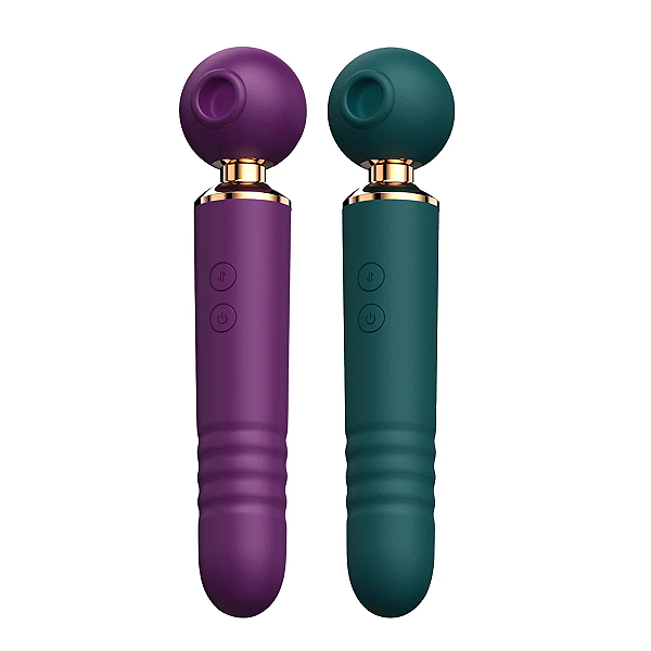 Varinha Mágica Vibratória com Sucção e Pulsação