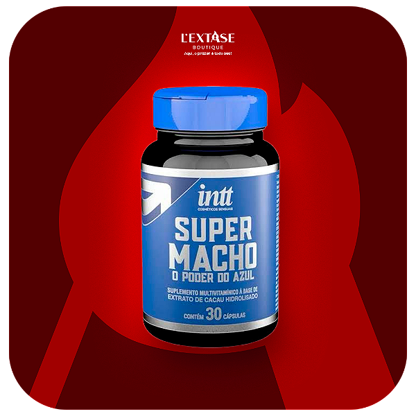 Super Macho O Poder do Azul Cápsulas Potencializador Masculino Intt