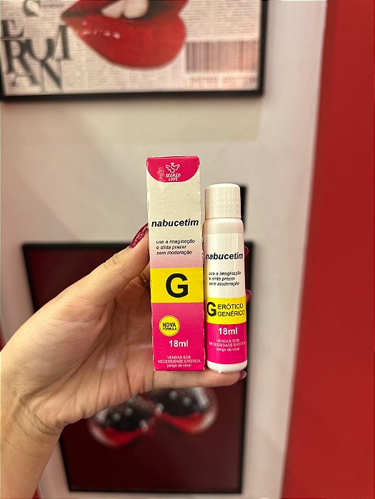 Nabucetim Gel Beijável Morango 18ml Linha Farmacinha do Riso Secret Love