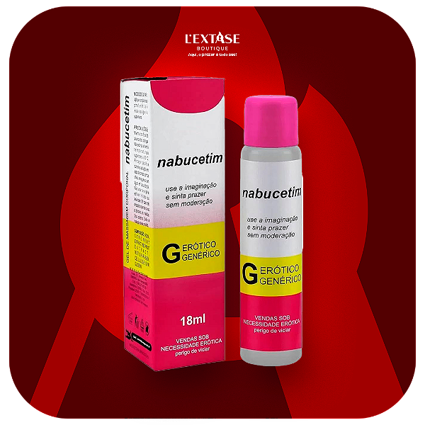 Nabucetim Gel Beijável Morango 18ml Linha Farmacinha do Riso Secret Love