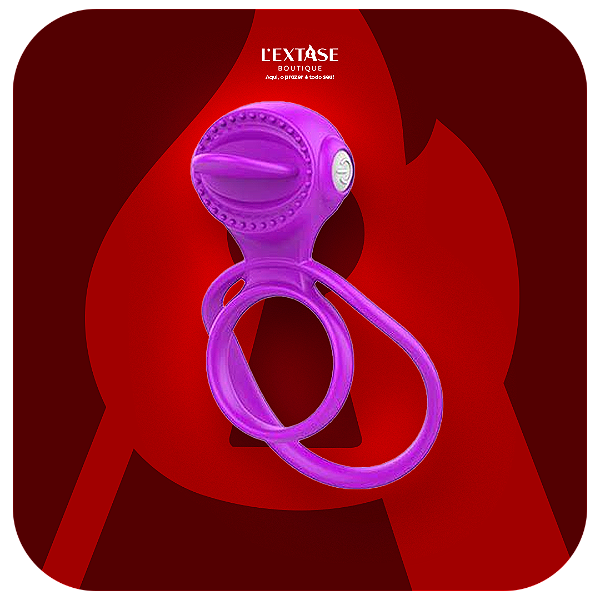 Anel Peniano Vibe Ring Vibration Simulador de Oral Rosa